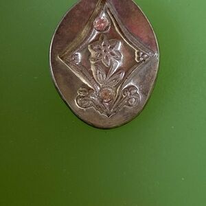 Vintage Floral Pendant. Native American Antique Piece.